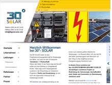 Tablet Screenshot of 30grad-solar.de